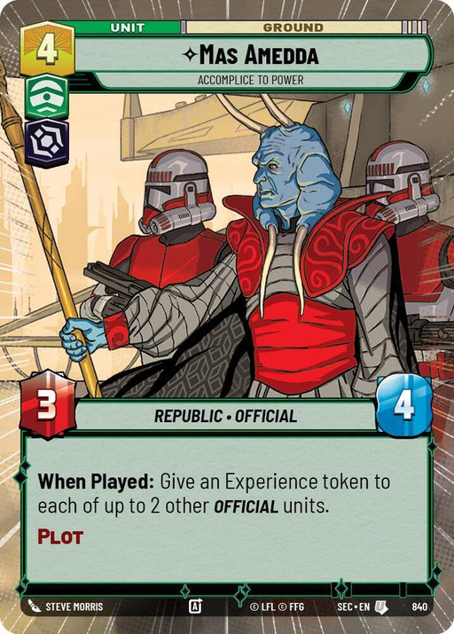 Mas Amedda - Accomplice to Power (Hyperspace Foil) (840) [Secrets of Power]