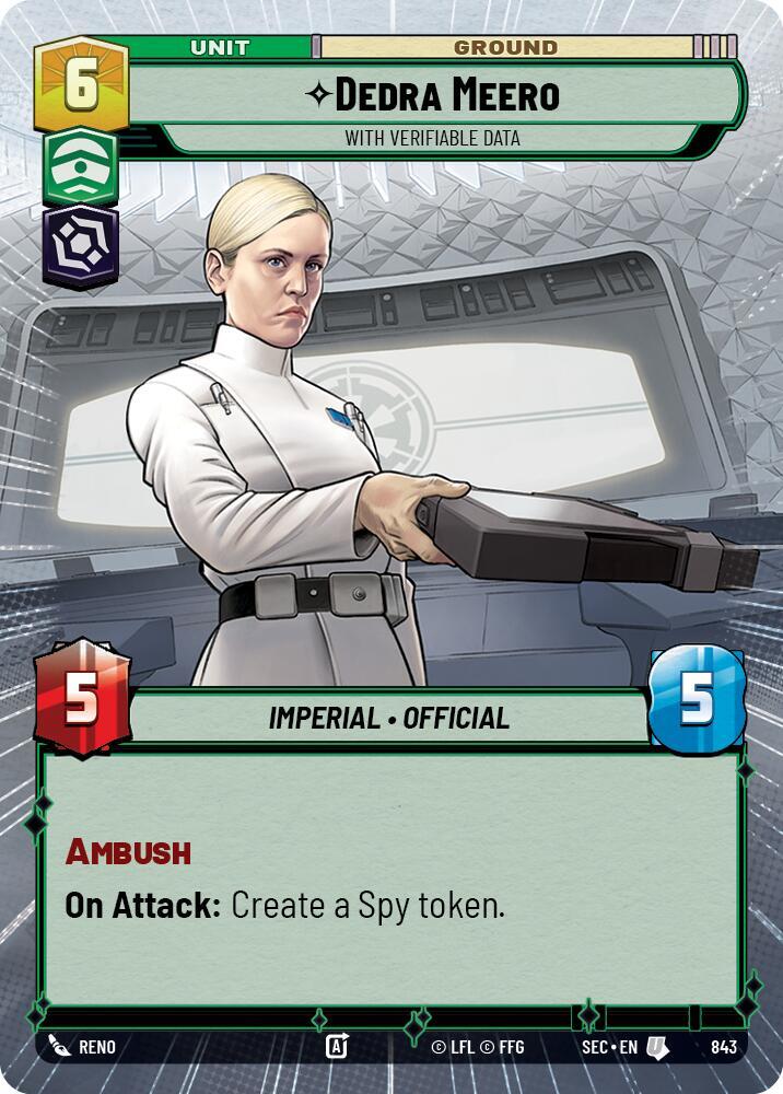 Dedra Meero - With Verifiable Data (Hyperspace Foil) (843) [Secrets of Power]