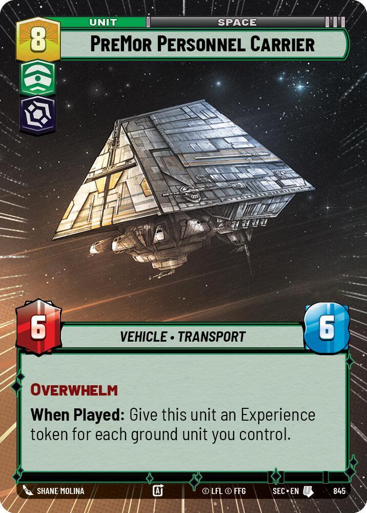 PreMor Personnel Carrier (Hyperspace Foil) (845) [Secrets of Power]