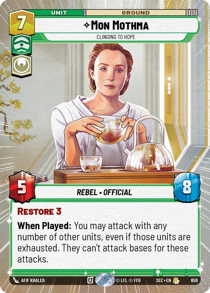 Mon Mothma - Clinging to Hope (Hyperspace Foil) (859) [Secrets of Power]
