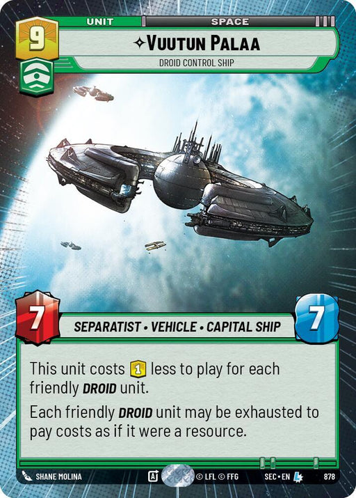 Vuutun Palaa - Droid Control Ship (Hyperspace Foil) (878) [Secrets of Power]