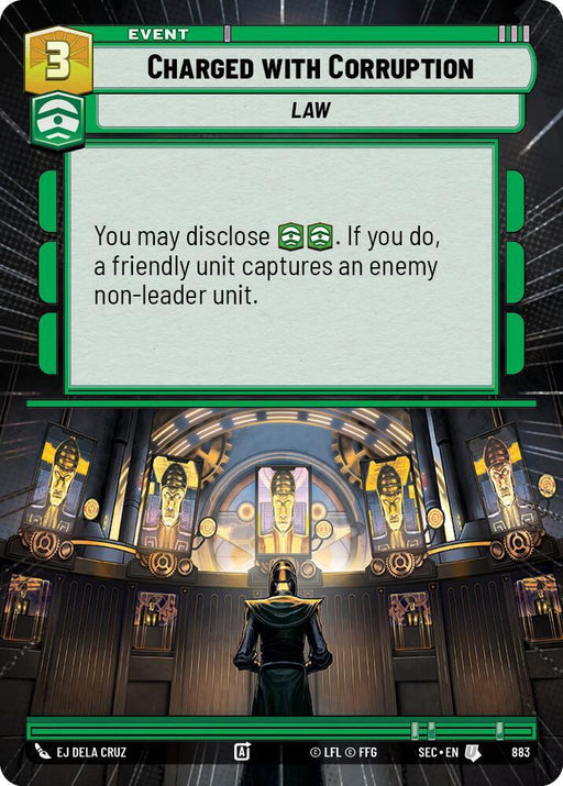 Charged with Corruption (Hyperspace Foil) (883) [Secrets of Power]