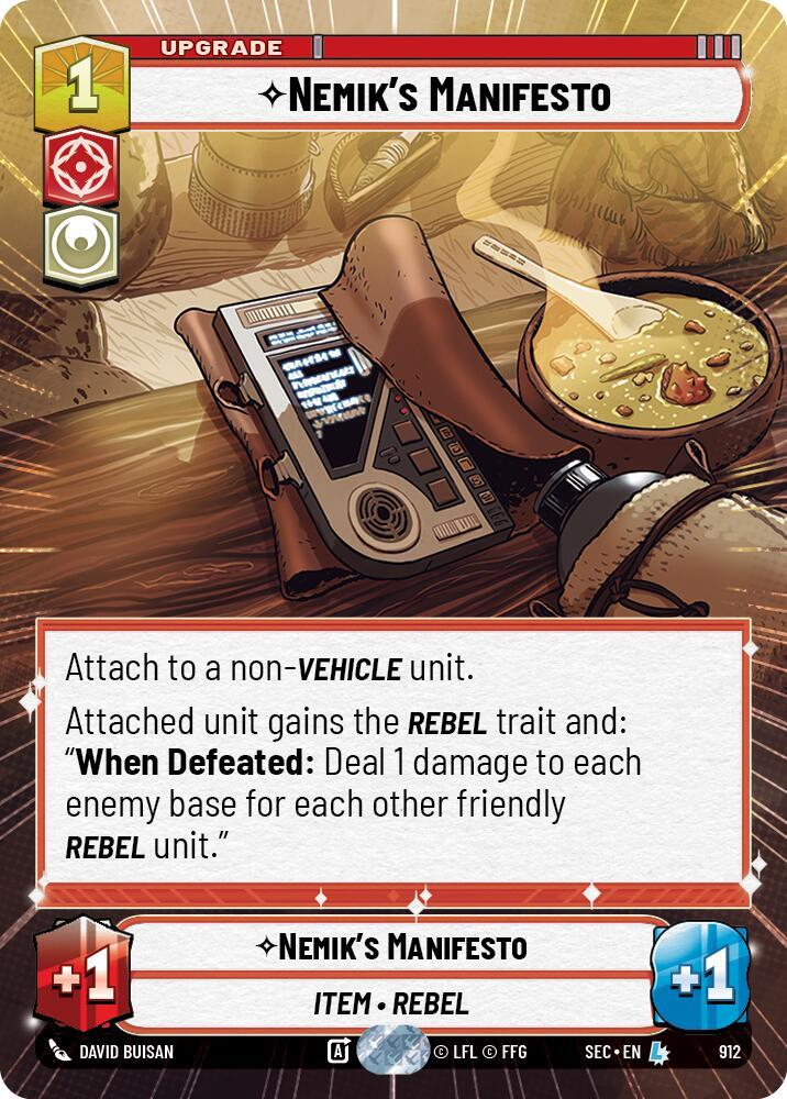 Nemik's Manifesto (Hyperspace Foil) (912) [Secrets of Power]