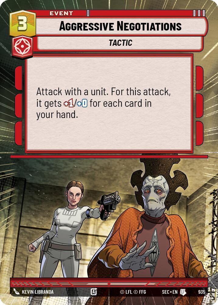 Aggressive Negotiations (Hyperspace Foil) (935) [Secrets of Power]