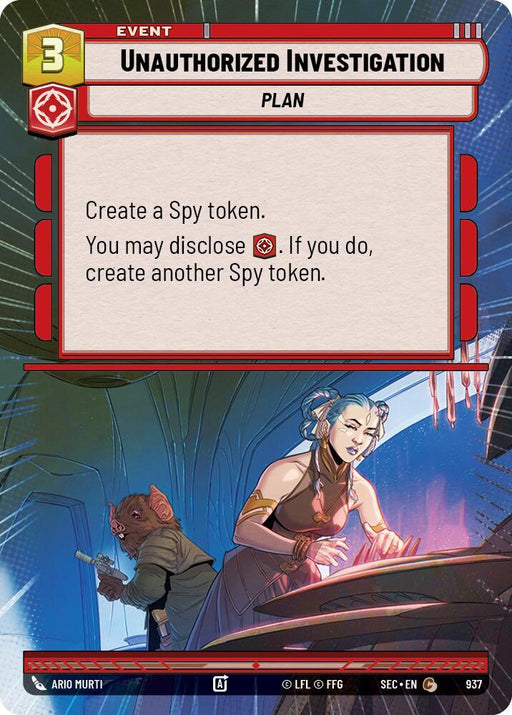 Unauthorized Investigation (Hyperspace Foil) (937) [Secrets of Power]