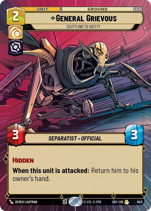 General Grievous - Scuttling to Safety (Hyperspace Foil) (943) [Secrets of Power]