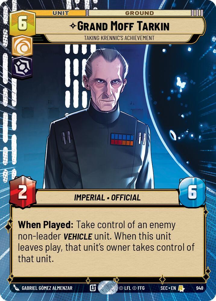 Grand Moff Tarkin - Taking Krennic's Achievement (Hyperspace Foil) (948) [Secrets of Power]