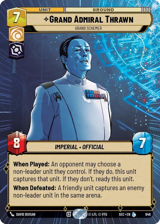 Grand Admiral Thrawn - Grand Schemer (Hyperspace Foil) (949) [Secrets of Power]