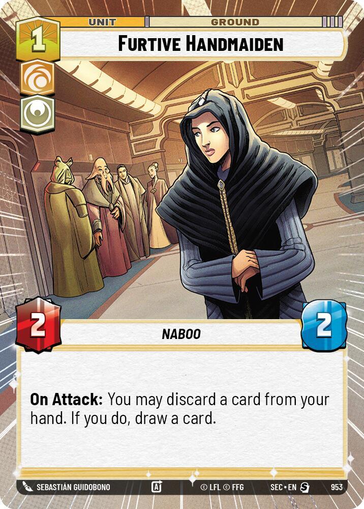 Furtive Handmaiden (Hyperspace Foil) (953) [Secrets of Power]