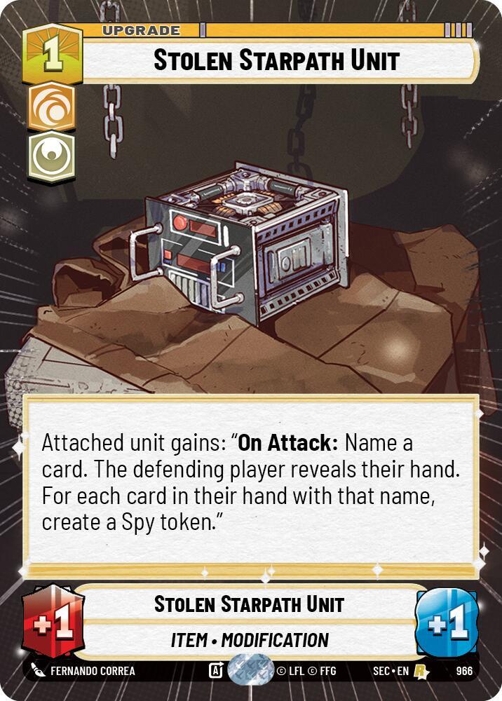 Stolen Starpath Unit (Hyperspace Foil) (966) [Secrets of Power]