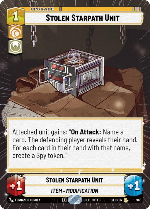 Stolen Starpath Unit (Hyperspace Foil) (966) [Secrets of Power]