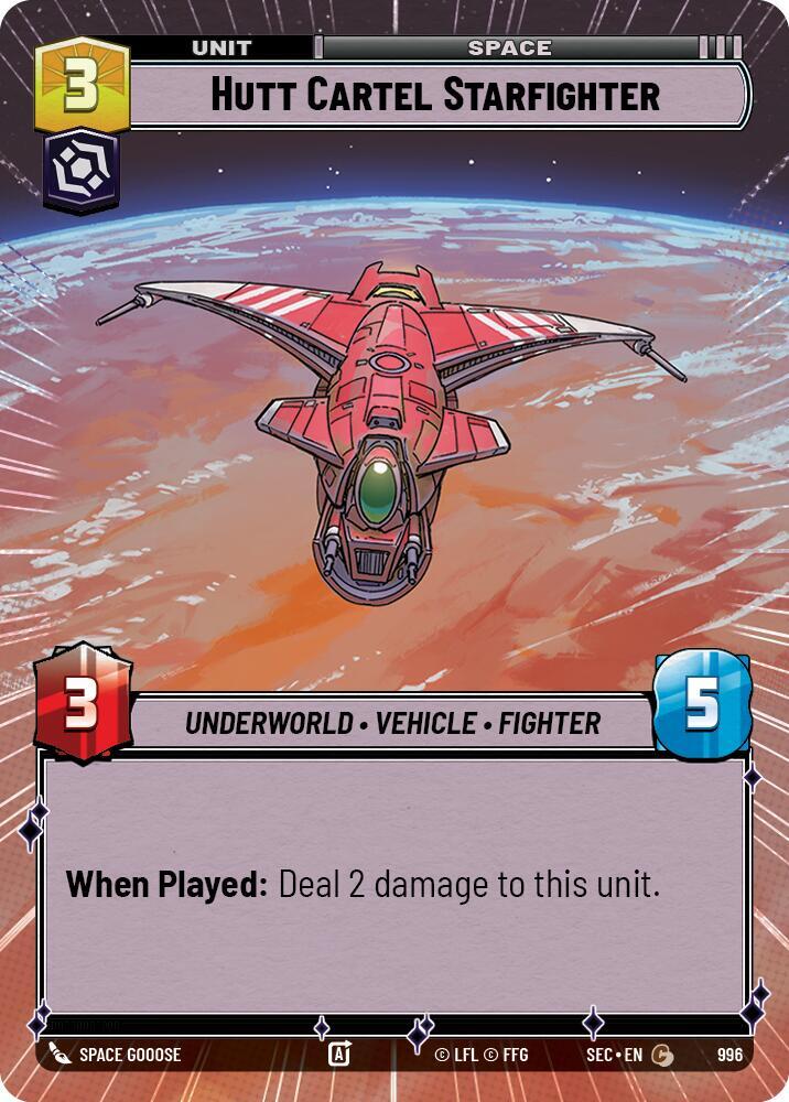 Hutt Cartel Starfighter (Hyperspace Foil) (996) [Secrets of Power]