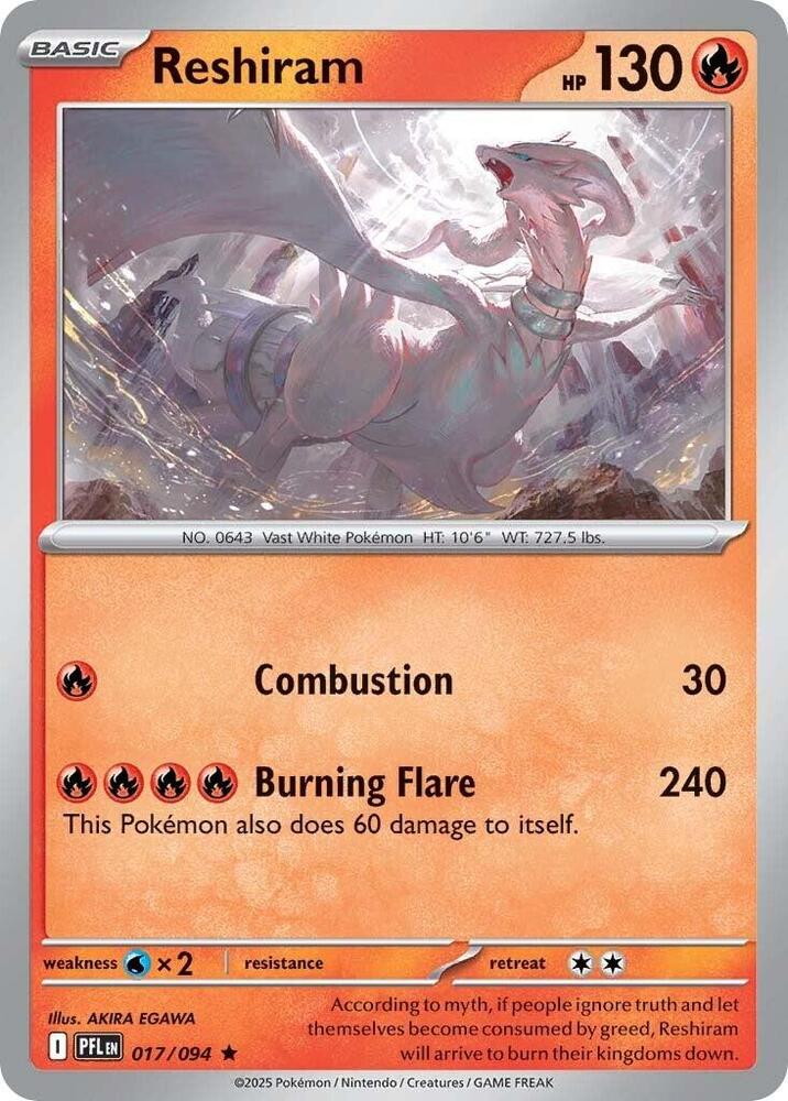 Reshiram (017/094) [ME02: Phantasmal Flames]