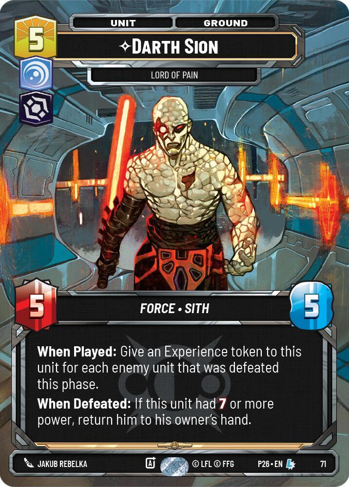 Darth Sion - Lord of Pain (71) [Sector and Regional Promos: Season 1]