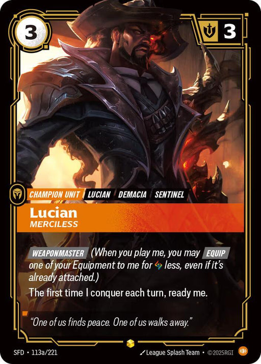 Lucian - Merciless (Alternate Art) (113a/221) [Spiritforged]