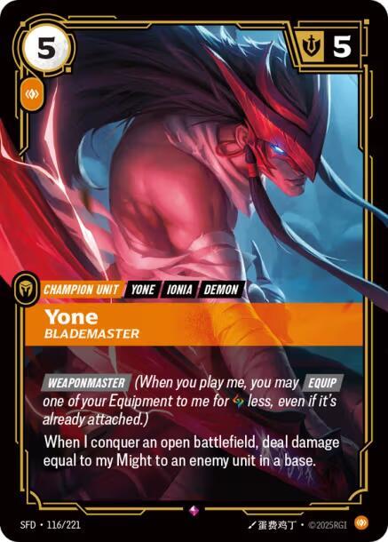 Yone - Blademaster (116/221) [Spiritforged]
