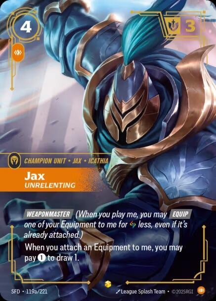 Jax - Unrelenting (Alternate Art) (119a/221) [Spiritforged]