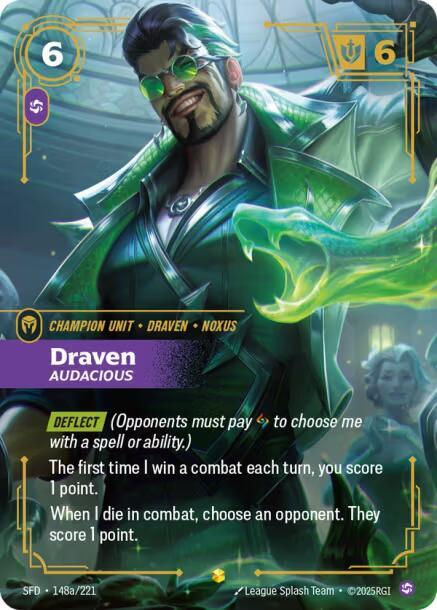 Draven - Audacious (Alternate Art) (148a/221) [Spiritforged]