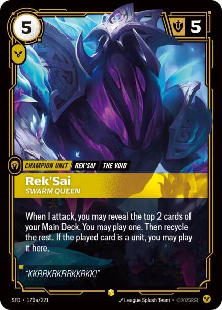 Rek'Sai - Swarm Queen (Alternate Art) (170a/221) [Spiritforged]
