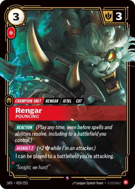 Rengar - Pouncing (025/221) [Spiritforged]