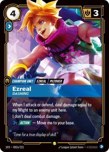 Ezreal - Dashing (Alternate Art) (082a/221) [Spiritforged]