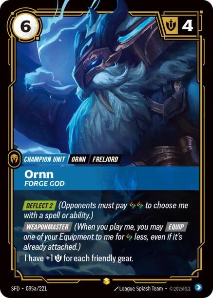 Ornn - Forge God (Alternate Art) (085a/221) [Spiritforged]