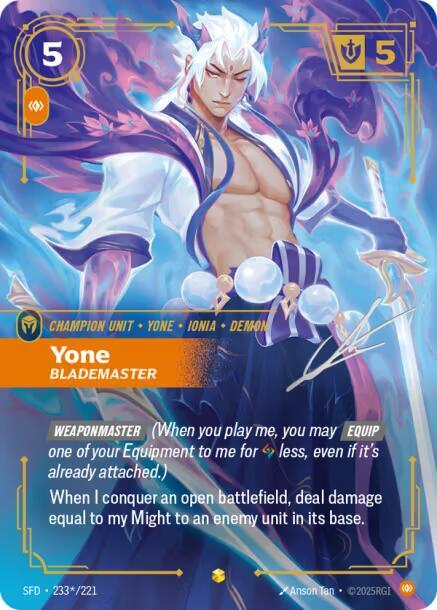 Yone - Blademaster (Signature) (233*/221) [Spiritforged]
