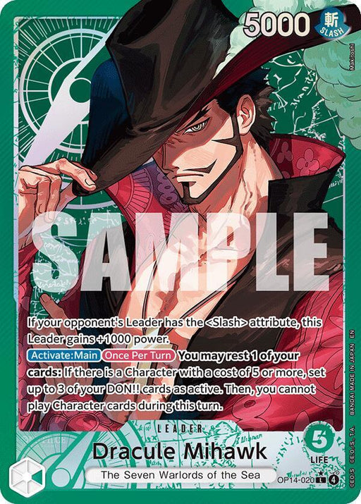 Dracule Mihawk - OP14-020 (Alternate Art) [The Azure Sea's Seven]