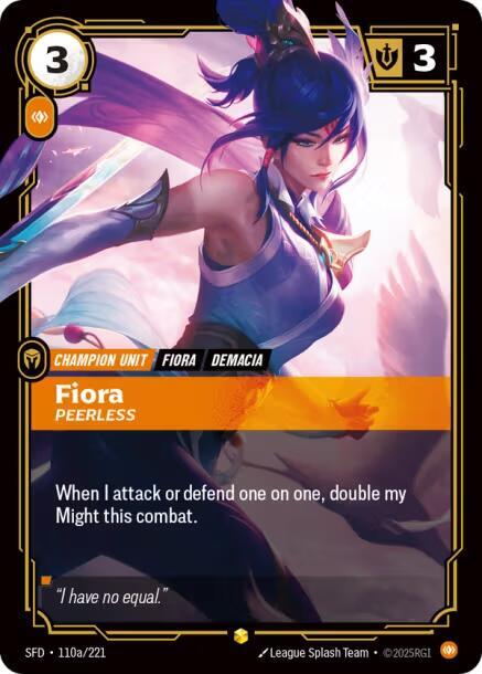 Fiora - Peerless (Alternate Art) (110a/221) [Spiritforged]
