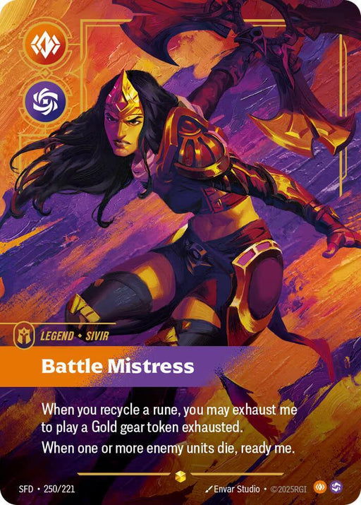 Sivir - Battle Mistress (Overnumbered) (250/221) [Spiritforged]
