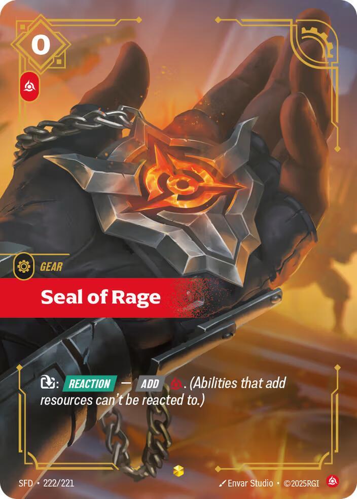Seal of Rage (Overnumbered) (222/221) [Spiritforged]