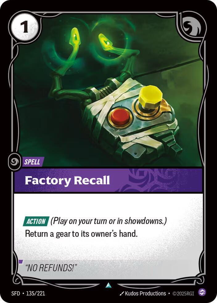 Factory Recall (135/221) [Spiritforged]