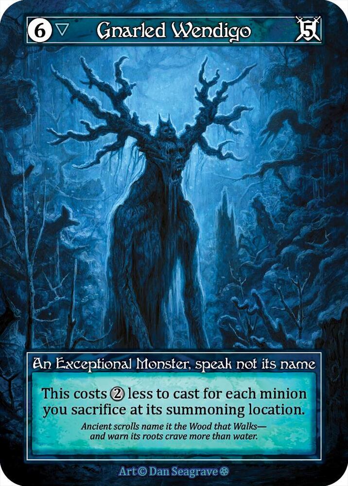 Gnarled Wendigo (Foil) [Gothic]