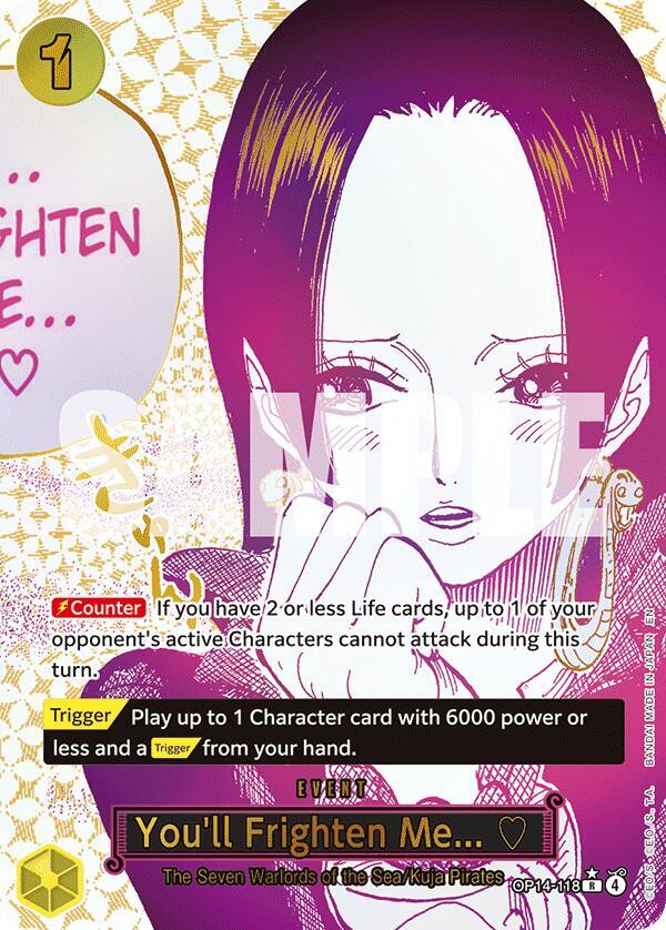 You'll Frighten Me... (Alternate Art) (OP14-118) [The Azure Sea's Seven]