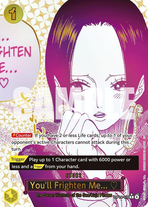 You'll Frighten Me... (Alternate Art) (OP14-118) [The Azure Sea's Seven]