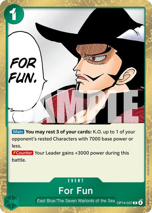 For Fun (OP14-037) [The Azure Sea's Seven]