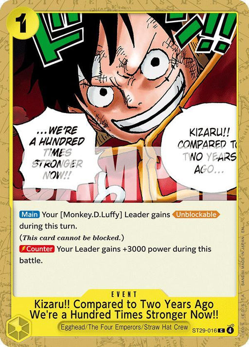Kizaru!! Compared to Two Years Ago We're a Hundred Times Stronger Now!! (ST29-016) [Starter Deck 29: Egghead]