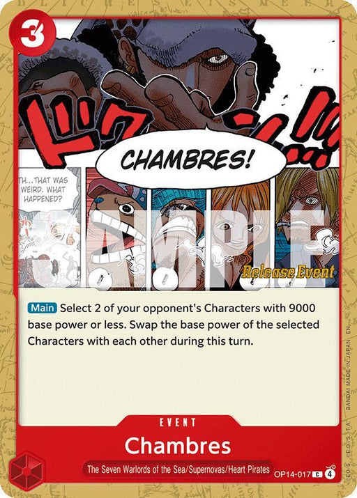 Chambres (OP14-017) [The Azure Sea's Seven Release Event Cards]