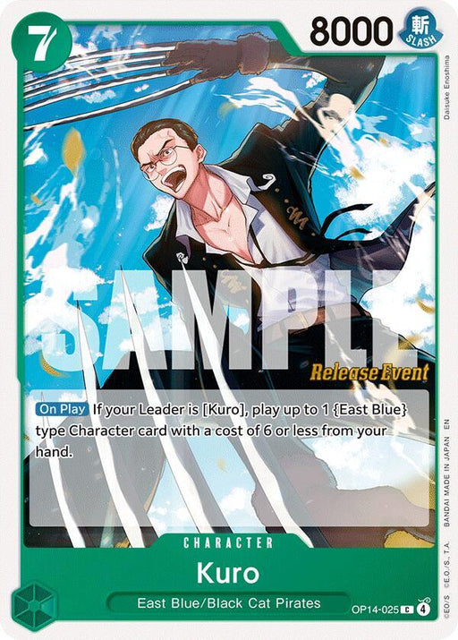 Kuro (OP14-025) [The Azure Sea's Seven Release Event Cards]