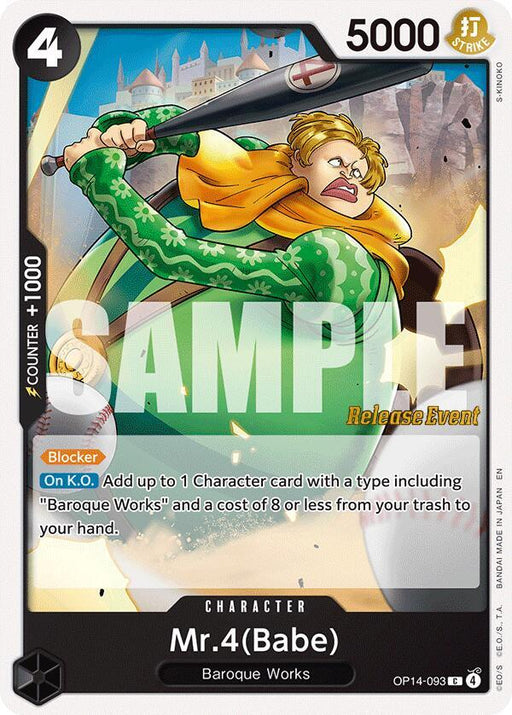 Mr.4(Babe) (OP14-093) [The Azure Sea's Seven Release Event Cards]