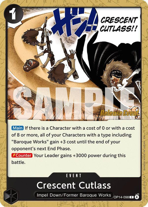 Crescent Cutlass (OP14-098) [The Azure Sea's Seven Release Event Cards]