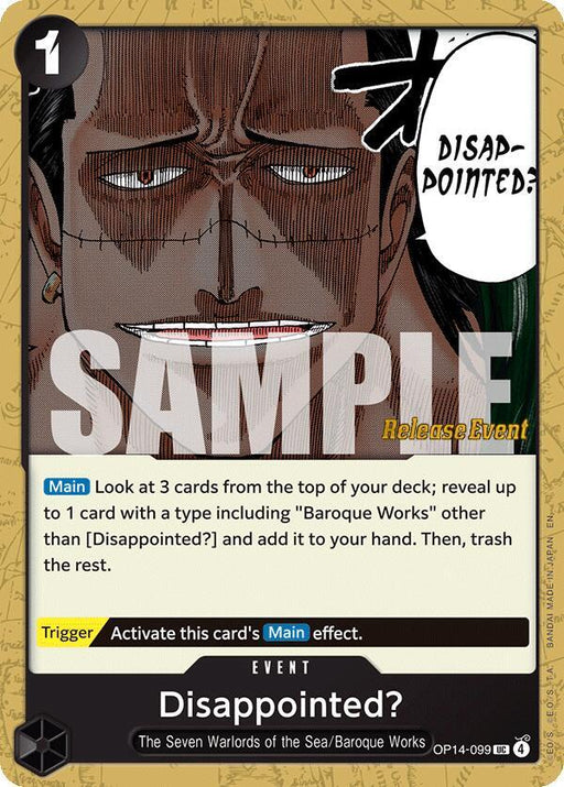 Disappointed? (OP14-099) [The Azure Sea's Seven Release Event Cards]