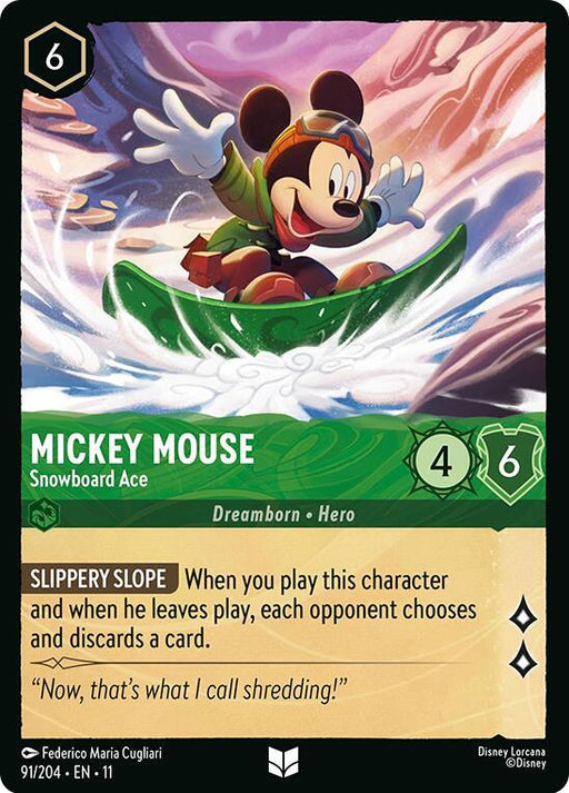 Mickey Mouse - Snowboard Ace (91/204) [Winterspell]