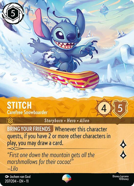 Stitch - Carefree Snowboarder (Epic) (2077/204) [Winterspell]
