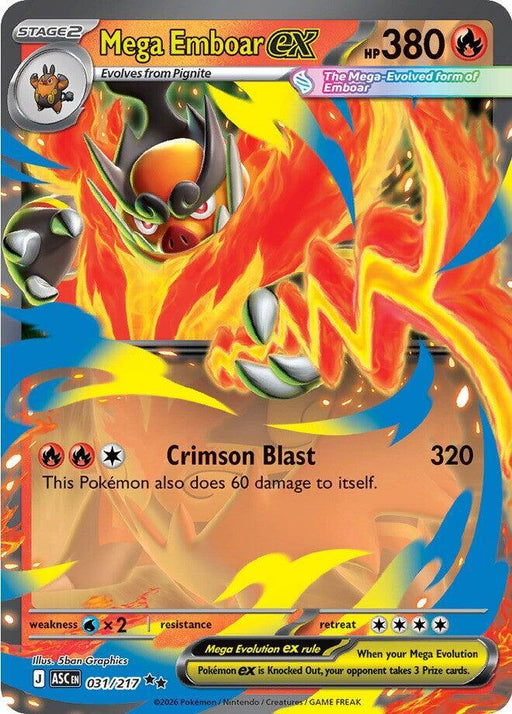 Mega Emboar ex - 031/217 [ME: Ascended Heroes]