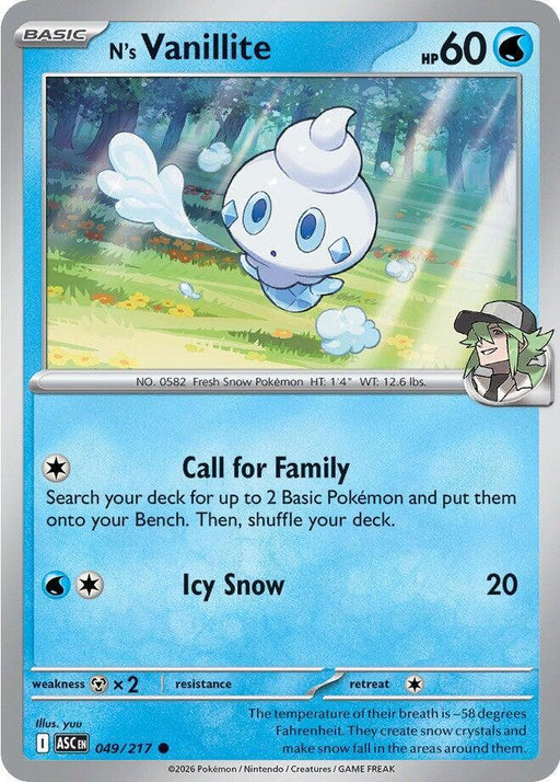 N's Vanillite (049/217) [ME: Ascended Heroes]