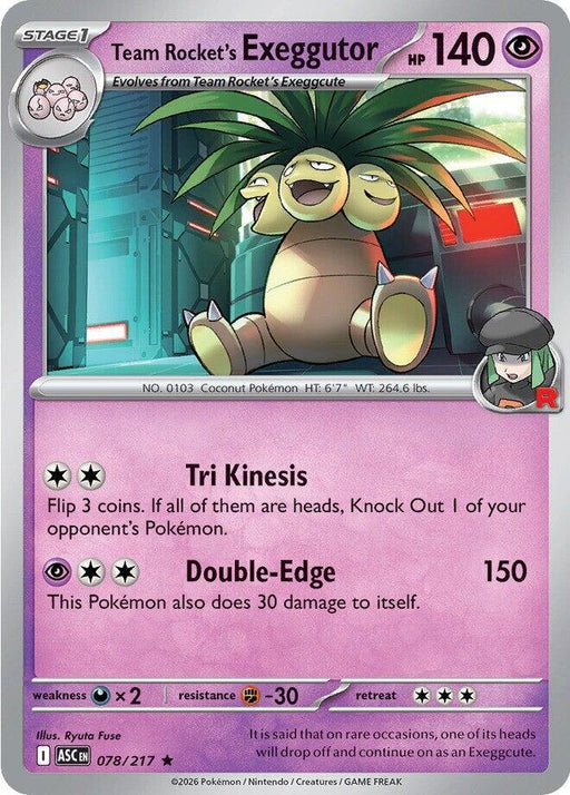 Team Rocket's  exeggutor (078/217) [ME: Ascended Heroes]