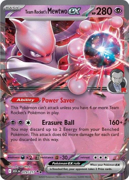 Team Rocket's Mewtwo ex - 079/217 [ME: Ascended Heroes]