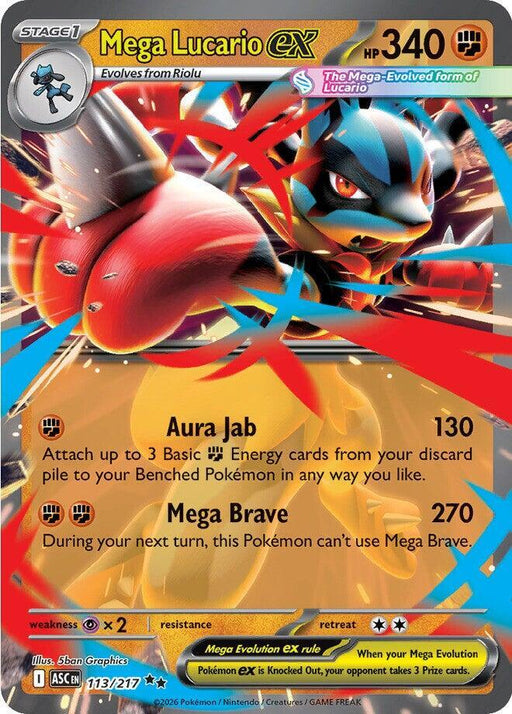Mega Lucario ex (113/217) [ME: Ascended Heroes]