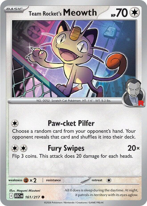 Team Rocket's Meowth (161/217) [ME: Ascended Heroes]